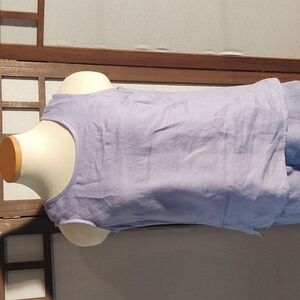 Talbots Irish Linen Lilac / Lavender Purple Sleeveless Top Sz 6